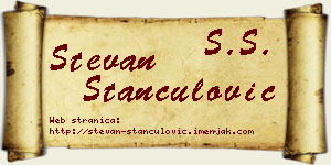 Stevan Stančulović vizit kartica